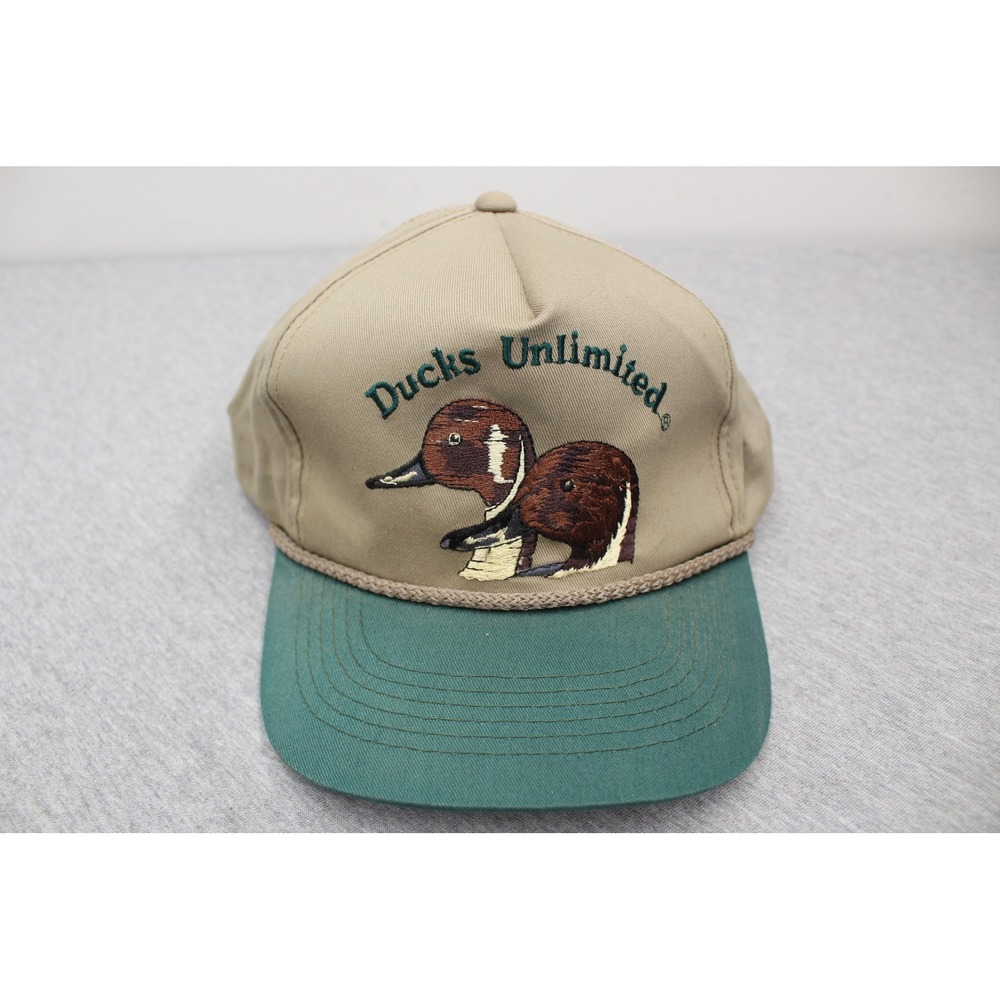 Ducks Unlimited Hat Mens OSFA Tan Ducks Unlimited Snapback Vintage Rope Cap